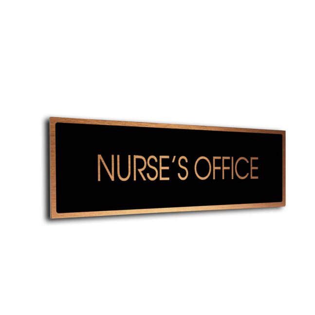 Nurses Office Door Sign Black Copper Nurses Office sign