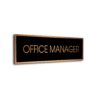 Black Copper Office Manager sign