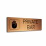 Copper Black Private Bar sign