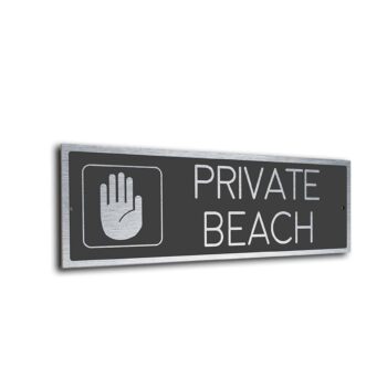 Silver Gray Private Beach sign