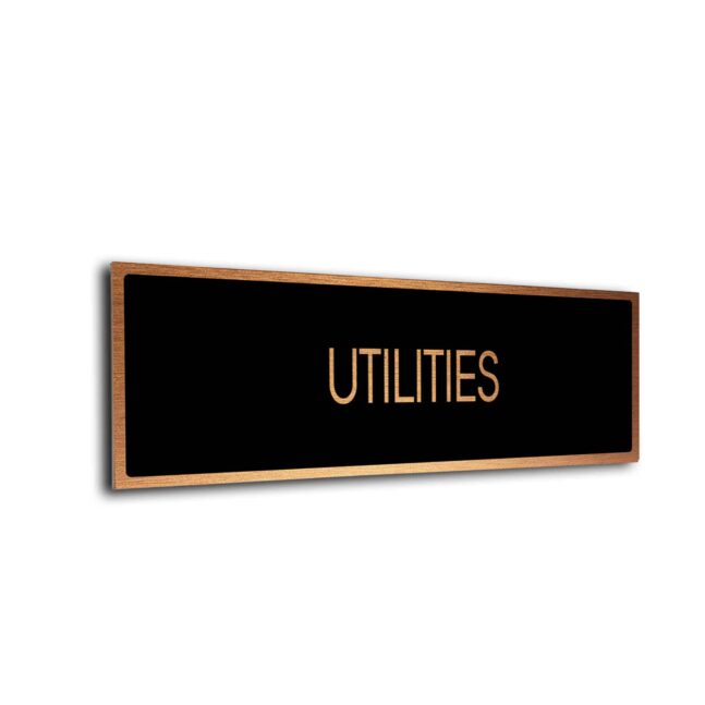 Blank Door Sign Black Copper Blank sign