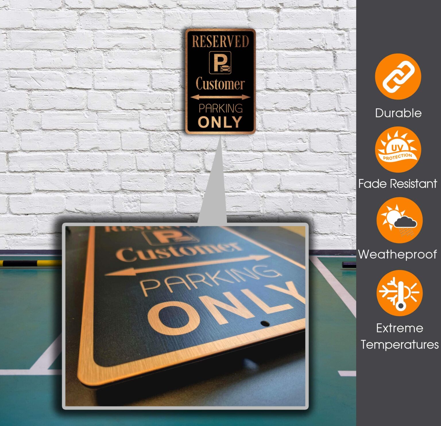 VIP Parking Only Sign VIP Parking Only Sign For Garge Brushed Metal 