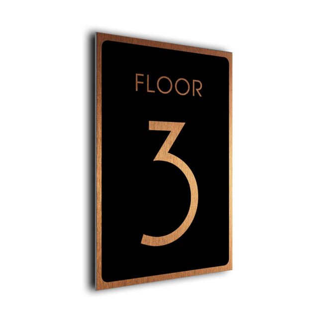 Floor Signs Copper Black DMFSBC220823 Floor Number signs