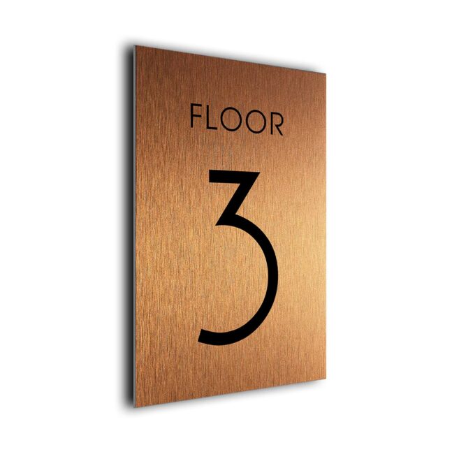 Floor Signs Copper DMFSCB220823 Floor Number signs