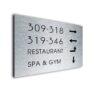 Hotel Directory Sign Brushed Silver DMDSSB220823