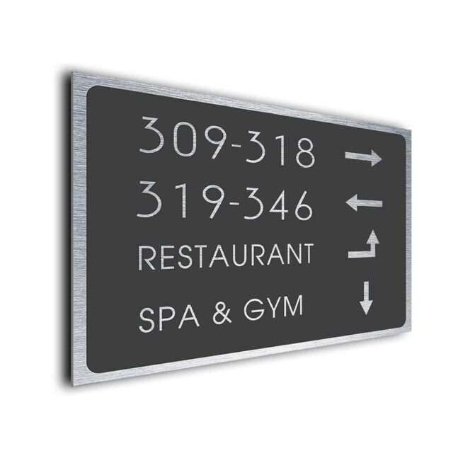 Hotel Directory Sign Gray Silver DMDSGS220823 Hotel directory signs