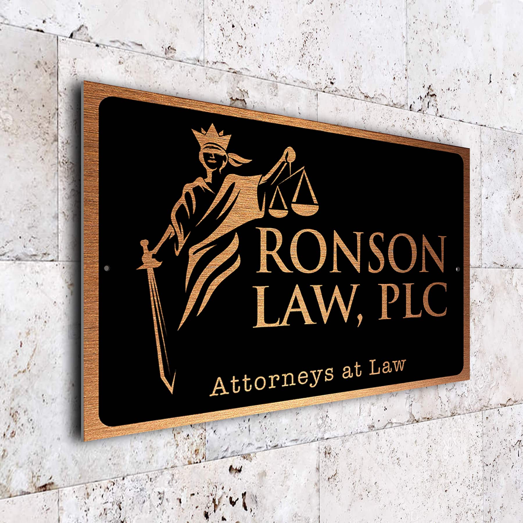 Custom Attorney at Law Sign