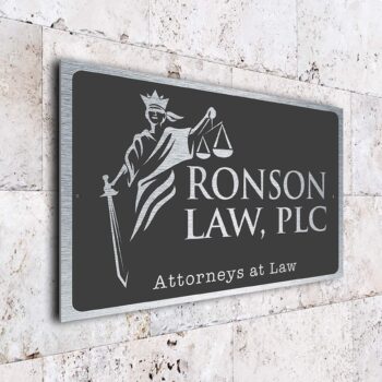 Modern Attorney at Law Sign