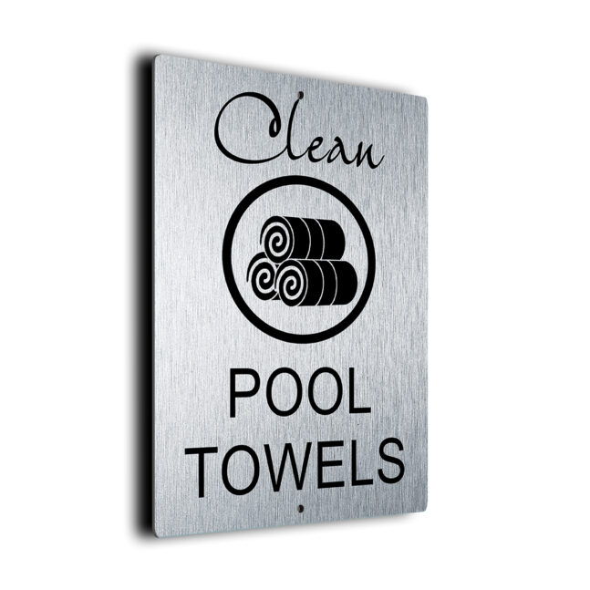 Clean Pool Towels Sign