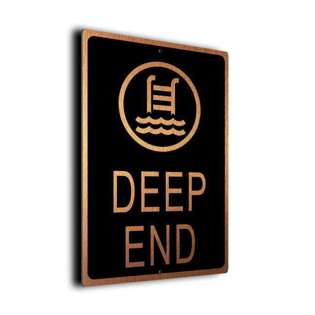 Deep End DMDEBC250923 Deep End Pool Sign