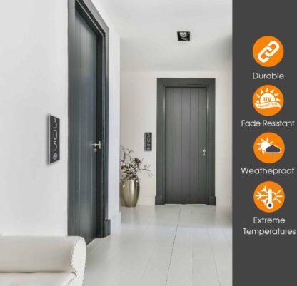Hotel and Apartment Number signs from DecaModa