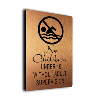 Pool No Children Under 16 Sign