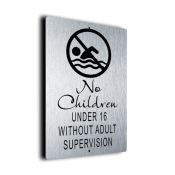 No Children Under 16 Sign