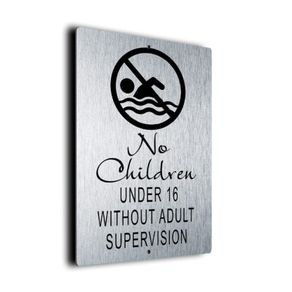 No Children Under 16 Sign