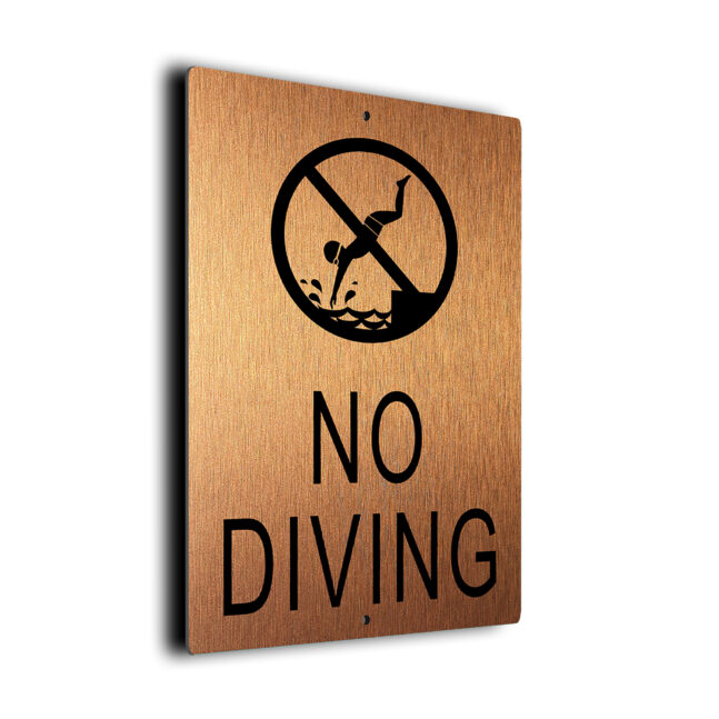 No Diving DMPLNDCB260923 Pool Signs