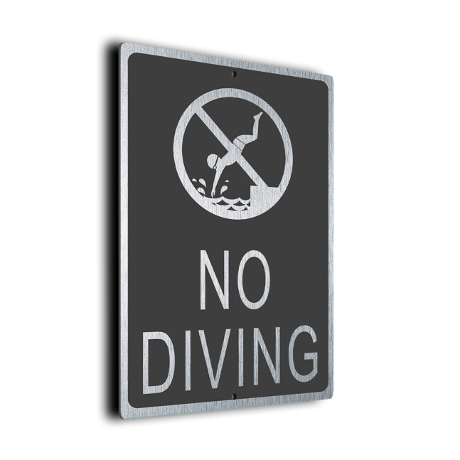 No Diving DMPLNDGS260923 Modern No Diving Sign