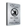 No Food In Pool Area Sign
