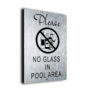 No Glass In Pool Area Sign