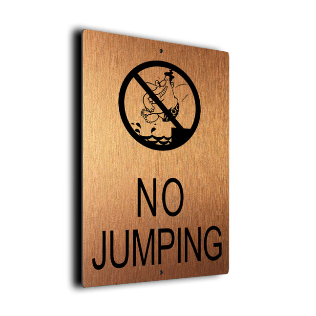 No Jumping Pool Sign DMPLNJPCB260923 Pool No Jumping Sign