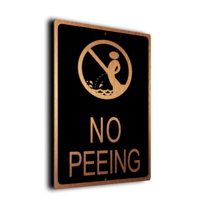 No Peeing Pool Sign
