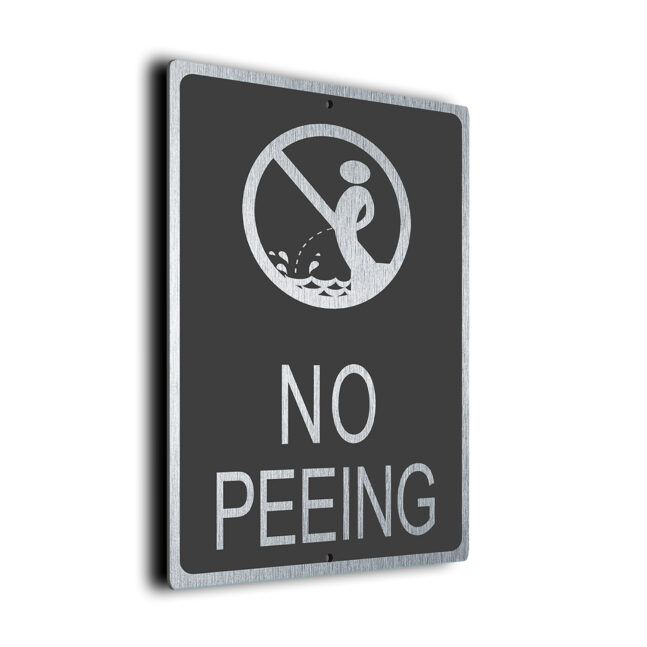 No Peeing Pool Sign DMNPEGS011023 Modern No Peeing Sign