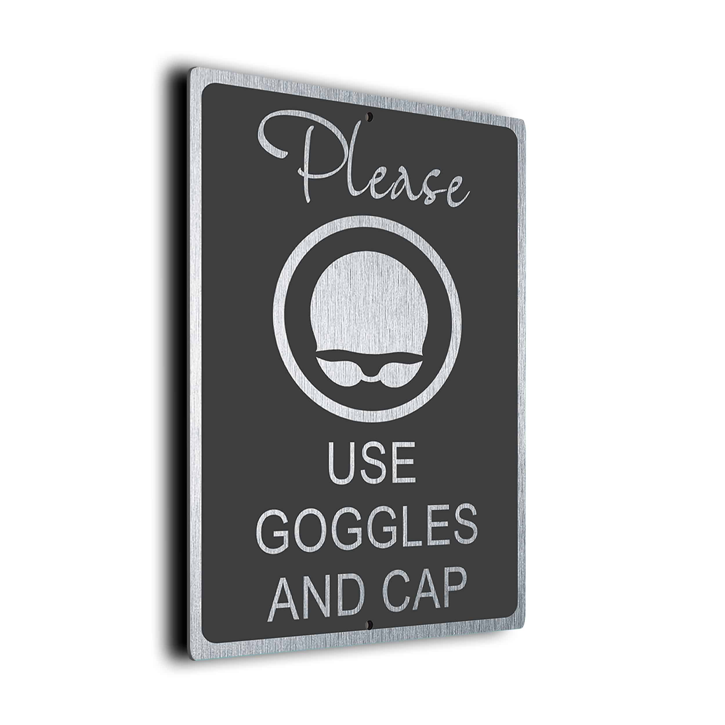 Modern Use Goggles and Cap Sign