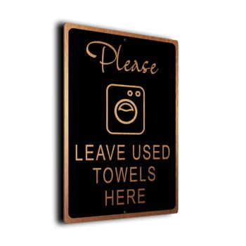 Used Towels Pool Sign