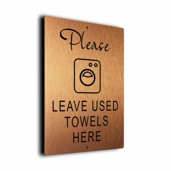 Pool Used Towels Sign