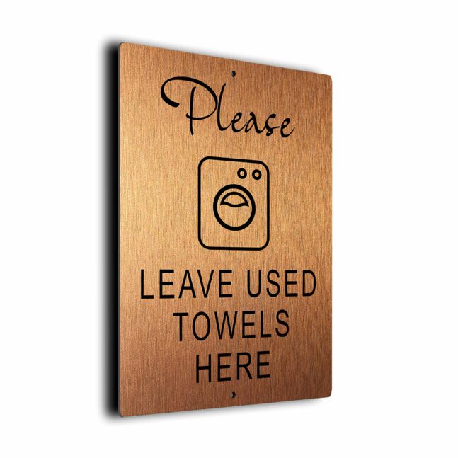 Used Towels DMSPLUTCB250923 Pool Used Towels Sign