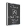 Modern Used Towels Sign