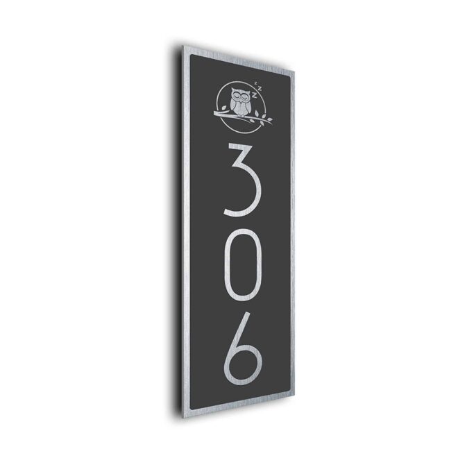 Bedroom Number Sign RVBDGS241023 Modern Vertical Bedroom Number Sign