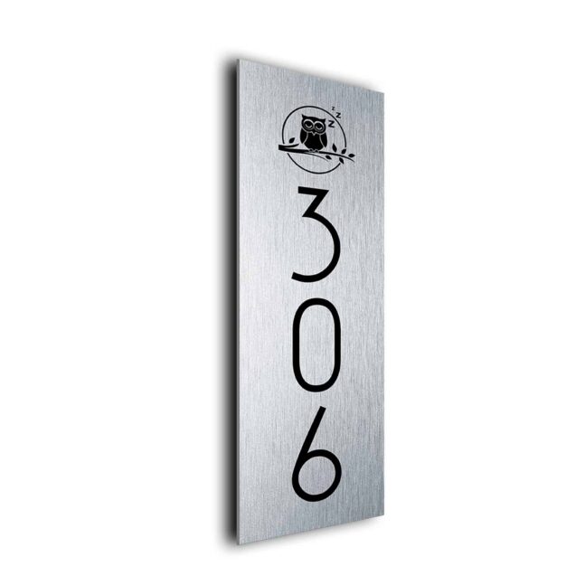 Bedroom Number Sign RVBDSB241023 Vertical Bedroom Number Sign
