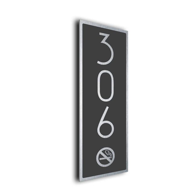 Modern Hotel Vertical No Smoking Room Sign