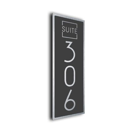 Modern Vertical Suite Number Sign