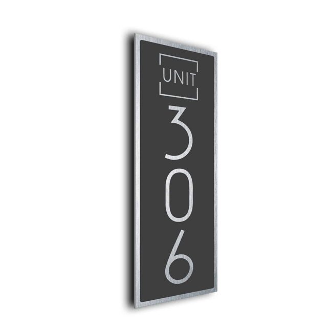Unit Number Sign RVUNGS241023 Modern Vertical Unit Number sign