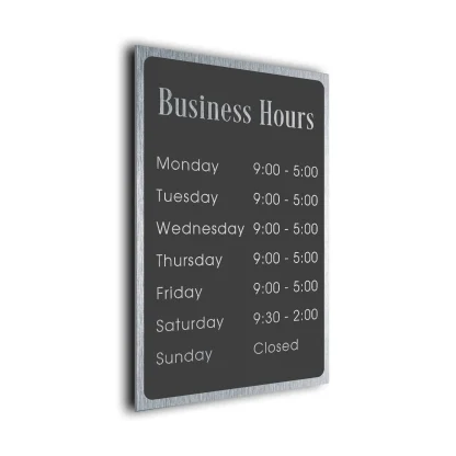 Custom Business Hours Sign