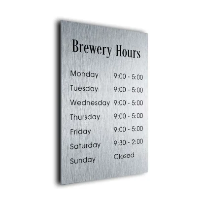 Contemporary Brewery Hours Sign-BRH-121223-SB