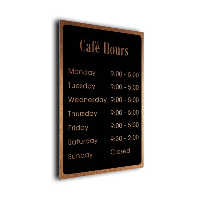 CAHBC121223-Cafe-Hours Cafe Hours Plaque