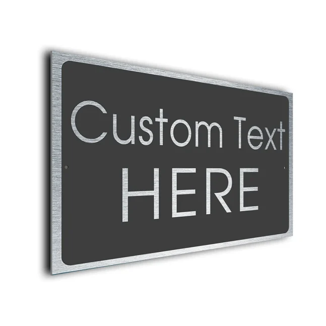 Custom Text Here CT105-GS_12x8 Modern Custom Text signs