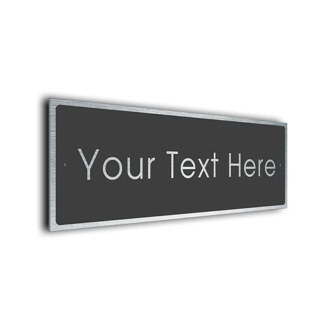 Your Text Here YT102-GS_12x4 Modern Your Text Here Signs