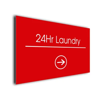 24Hr Laundry Arrow Sign Directional Sign