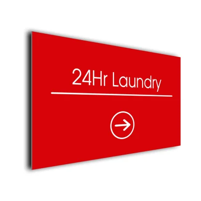 24Hr Laundry Arrow Sign Directional Sign