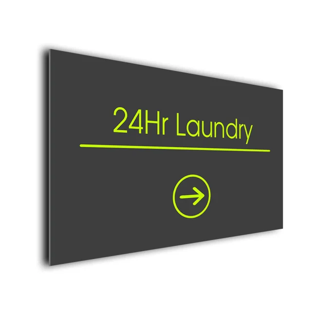 24Hr Laundry Arrow Sign Directional Sign