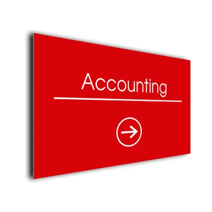Accounting Arrow Sign Directional Sign