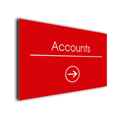 Accounts Arrow Sign Directional Sign