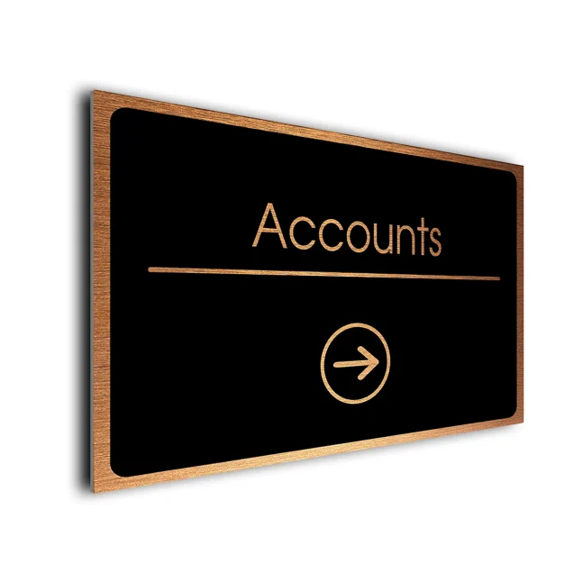 Accounts Sign Directional Sign Accounts Sign Directional Sign