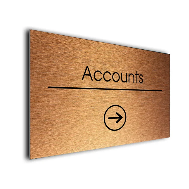 Accounts Sign Directional Sign Accounts Sign Directional Sign