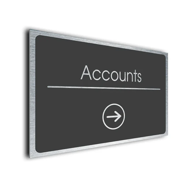 Accounts Sign Directional Sign Accounts Sign Directional Sign