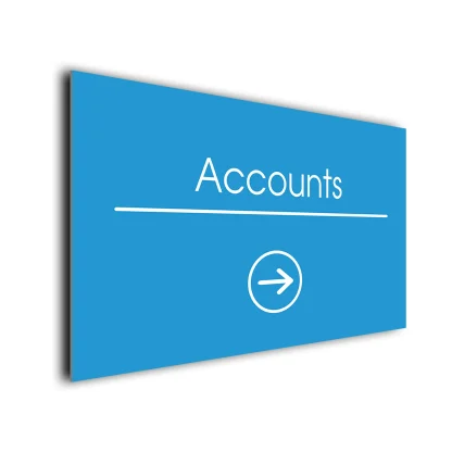 Accounts Arrow Sign Directional Sign