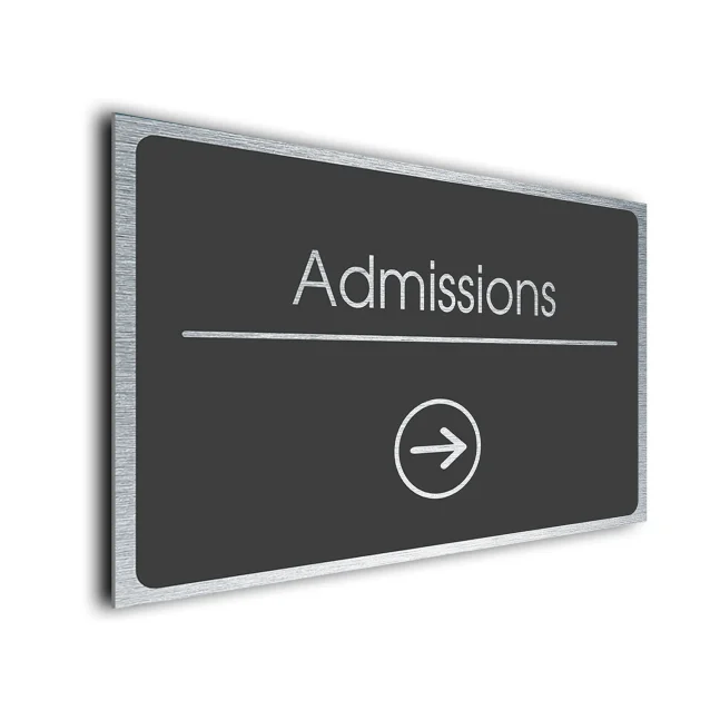 Admissions Sign Directional Sign Admissions Sign Directional Sign